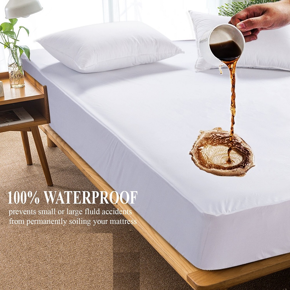 Protector de colchón impermeable de tejido de punto de poliéster de 70 g/m²