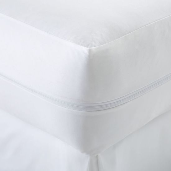 Protector impermeable del colchón de la materia textil del hogar de la cubierta del colchón con cremallera
