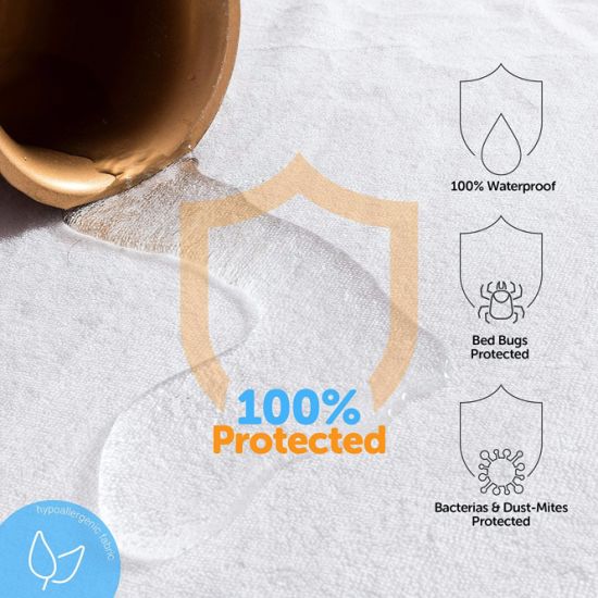 Protector de colchón acogedor antibacteriano resistente al agua fabricado en China