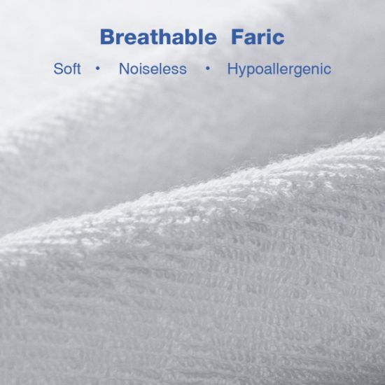Cómoda almohadilla protectora de colchón hipoalergénica, silenciosa e impermeable